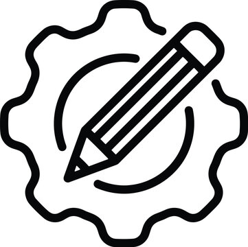 Customizable pencil icon for creative editing and design workflow optimization tools