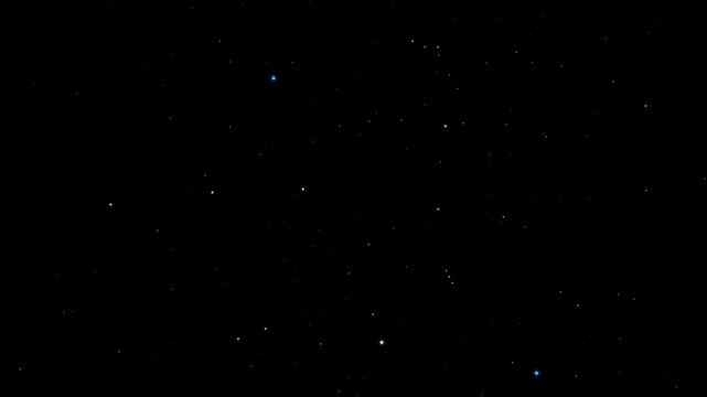 Ambient Blue and white Constellation Map - Seamless Loop