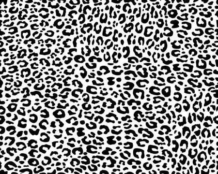 Print of skin of leopard, seamless pattern