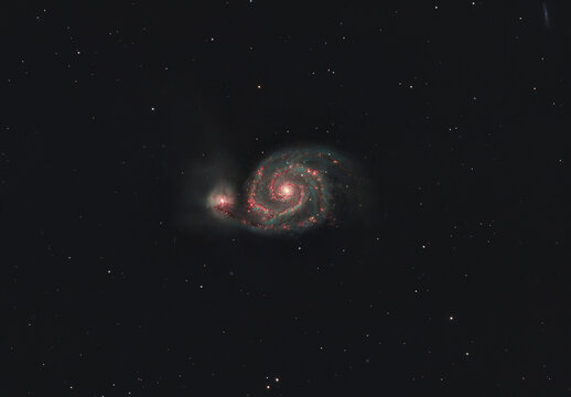Nebulae in M51 whirlpool galaxy