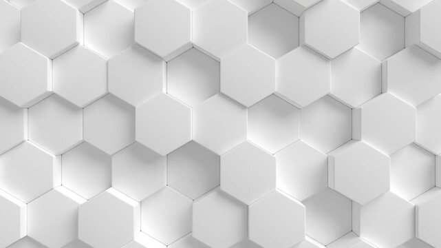 White 3D hexagonal geometric wall surface texture pattern abstract structure honeycomb minimalist pattern abstract structure