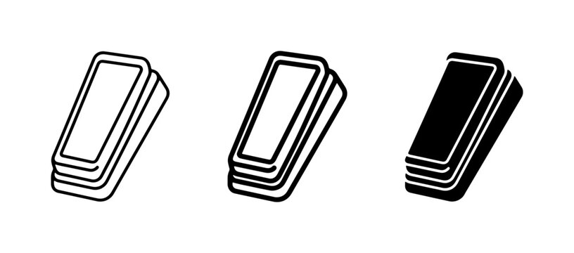 Stack of Cards Icons, Playing Cards, Game Elements