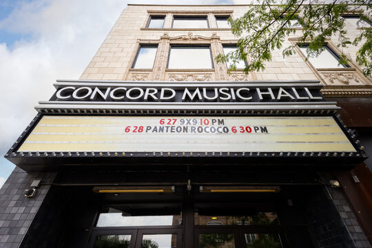 Chicago, IL, USA - June 24, 2026: Concord Music Hall is a mid-size music venue in the Logan Square - Bucktown neighborhoods in Chicago, which opened in 2013.