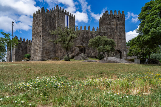 Guimaraes Castle National symbol of the tenth century.Portugal