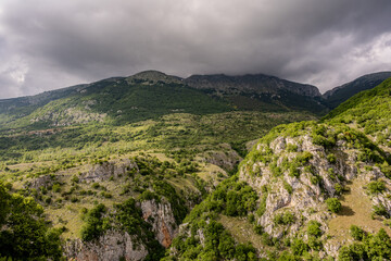 Fototapeta premium Barrea. The Sangro Gorges (often called Foce di Barrea)