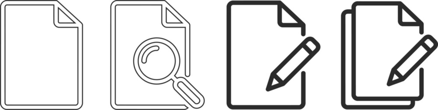 Vector illustration of document editing tools and process
