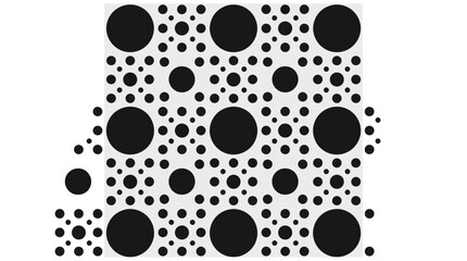 Fototapeta premium A minimalist pattern features black circles on a light background
