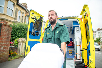 Paramedic assisting patient transport photo © Rawpixel.com