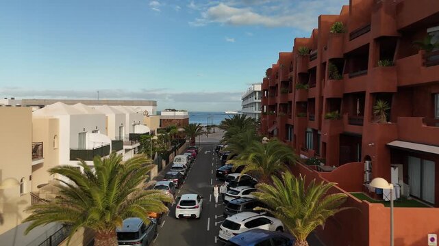 Aerial View of Tenerife, Canary Islands. Volcanic, Landscape, Ocean and Travel Stock