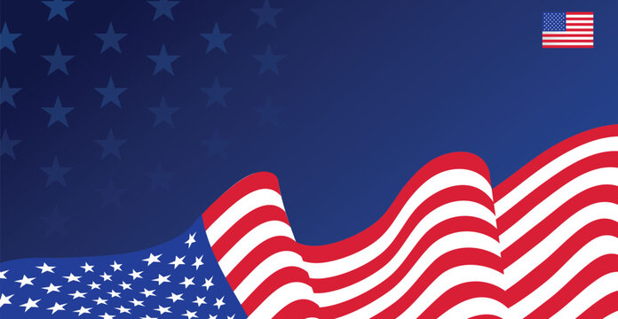 USA flag,Waving Flag, USA flag blue background, America Flag, 4 july,250th anniversary USA