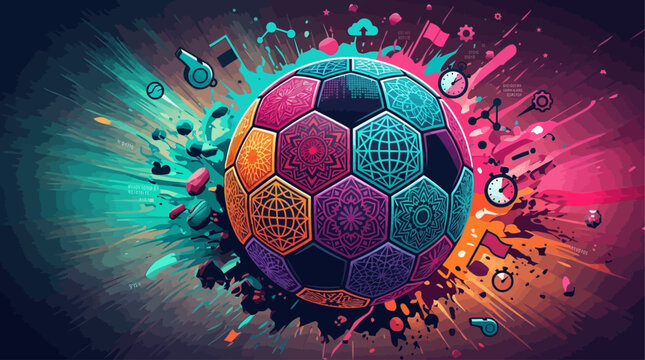 Vibrant German Football Fan Accessories Vector Collection for Championship Celebrations and Sports Events