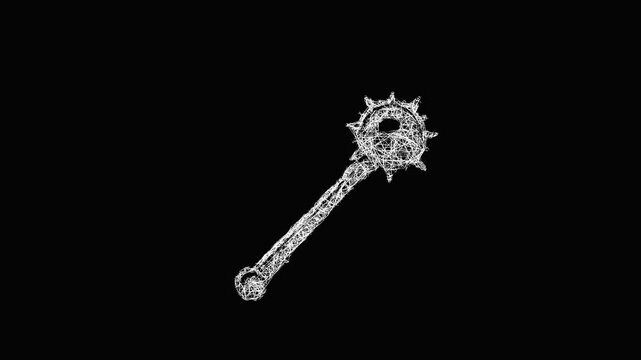 Sketch morning star icon animation - smooth progressive reveal