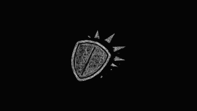 Sketch shield bash icon animation - smooth progressive reveal