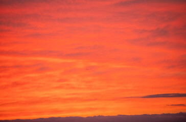 Fototapeta premium Sky with dramatic clouds after sunset. Sky background.
