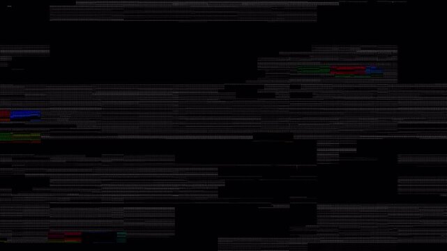Abstract Digital Glitch Effect Background Animation.