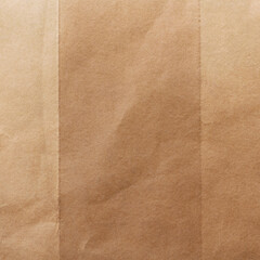 Fototapeta premium Close-up of a brown paper texture with subtle folds and soft shadows