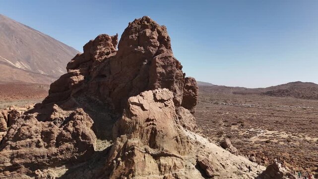 Aerial View of Tenerife, Canary Islands. Volcanic, Landscape, Ocean and Travel Stock