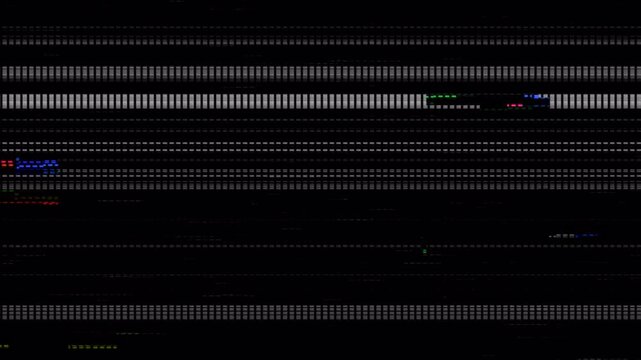 Abstract Digital Glitch Effect Background with Horizontal Noise Lines.