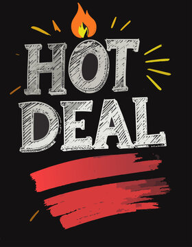  Dise&ntilde;o promocional con efecto de fuego para destacar ofertas exclusivas y campa&ntilde;as de rebajas en comercios.
