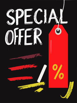 Dise&ntilde;o promocional con etiqueta roja y s&iacute;mbolo de descuento para campa&ntilde;as de ventas, rebajas y promociones comerciales.
