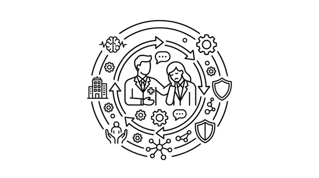 A professional providing support to a person in need of care