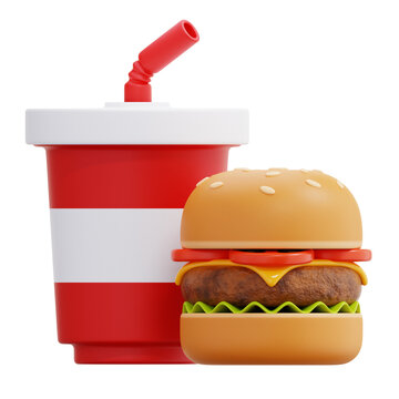 burger and drink