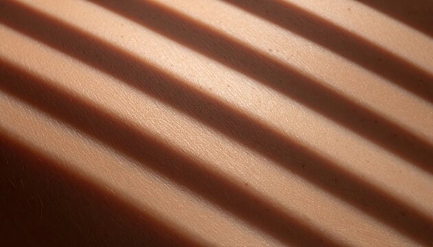 Diagonal Shadow Stripes on Skin Texture Background - Sunlight Abstract