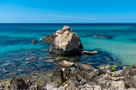 Beautiful seascape view from the north of Tunisia