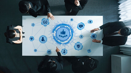 Quality approval and certification icons showing verified badge, standard check, award, trophy,...