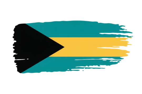 Patriotic Bahamas flag in a dynamic grunge style for national pride and celebration or Caribbean travel themes