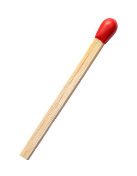 A single classic wooden matchstick with a vibrant red tip, ready to ignite, embodying warmth, potential, and a spark of inspiration, captured in sharp detail&nbsp;