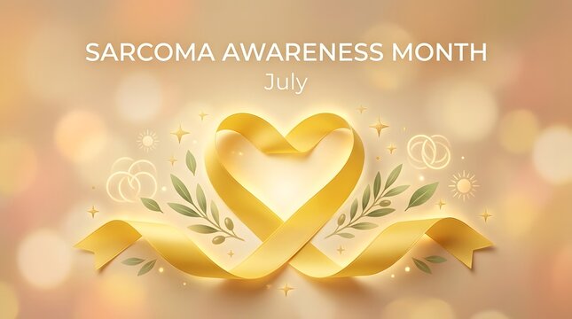 Sarcoma awareness month july support ribbon
