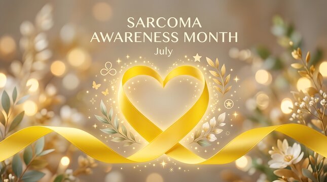 Sarcoma awareness month july support ribbon
