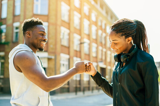 Friendly urban fist bump connection