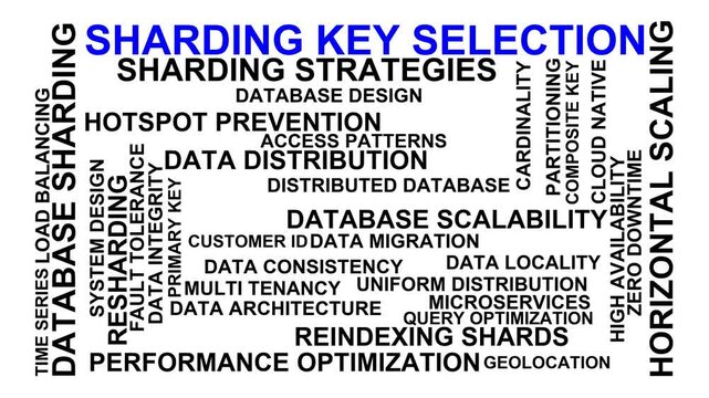 Sharding Key Selection Word Cloud