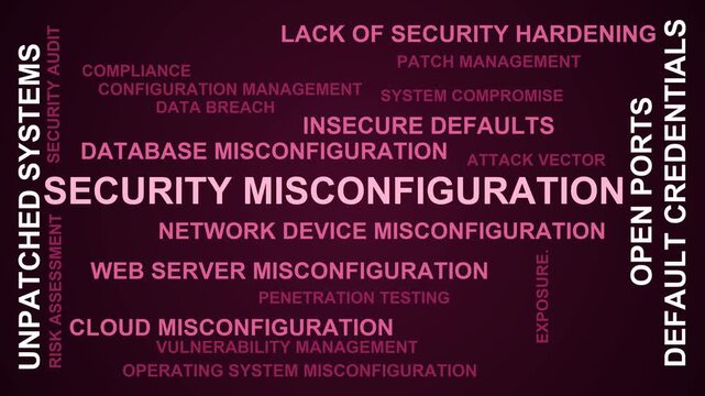 Security Misconfiguration Word Cloud