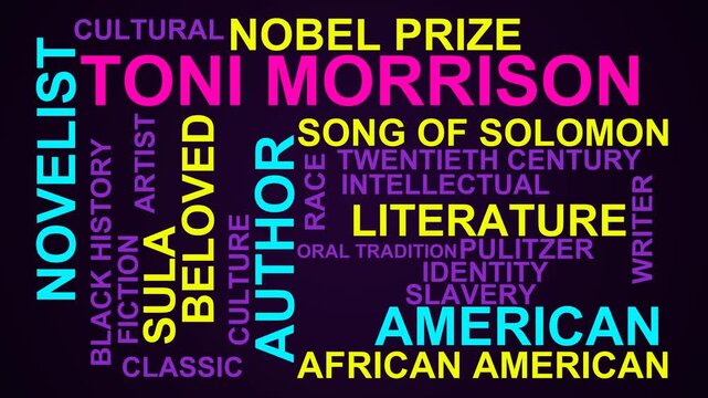 Toni Morrison Word Cloud