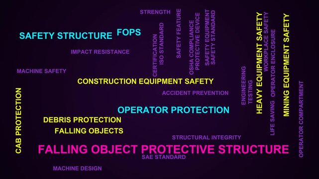 Falling Object Protective Structure Word Cloud
