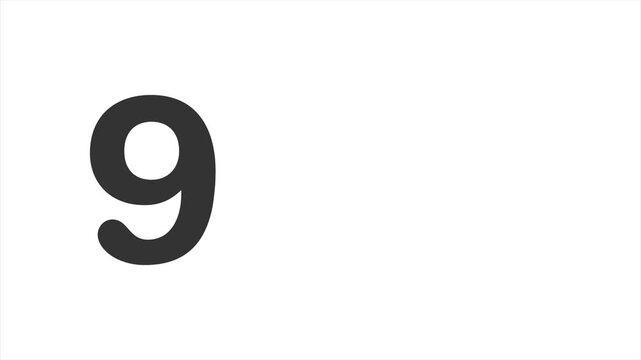 Number 9 Counting Nine Colorful Flowers Educational Animation for Preschool Kids