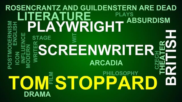 Tom Stoppard Word Cloud