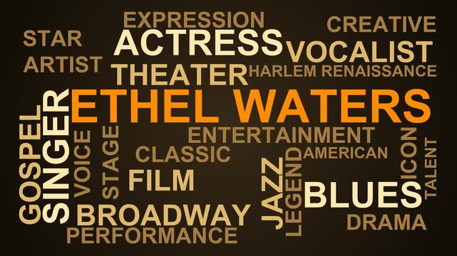 Ethel Waters Word Cloud