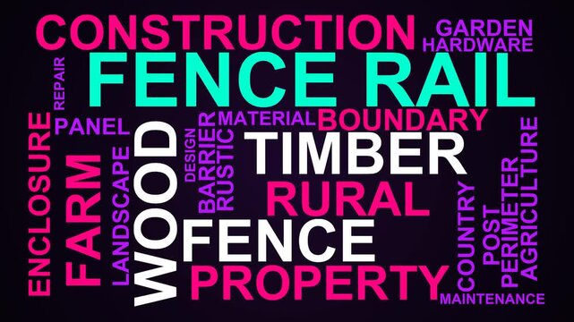 Fence Rail Word Cloud