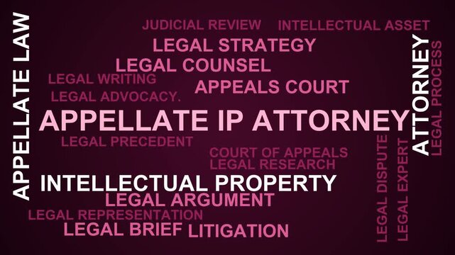 Appellate Ip Attorney Word Cloud