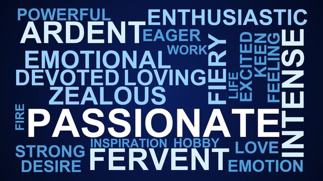 Passionate Word Cloud