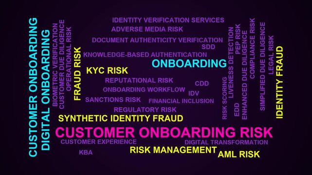 Customer Onboarding Risk Word Cloud