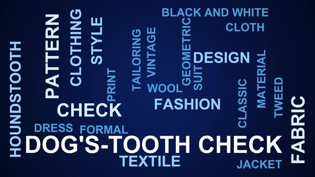 Dogstooth Check Word Cloud
