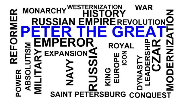 Peter The Great Word Cloud