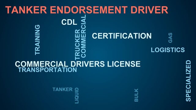 Tanker Endorsement Driver Word Cloud