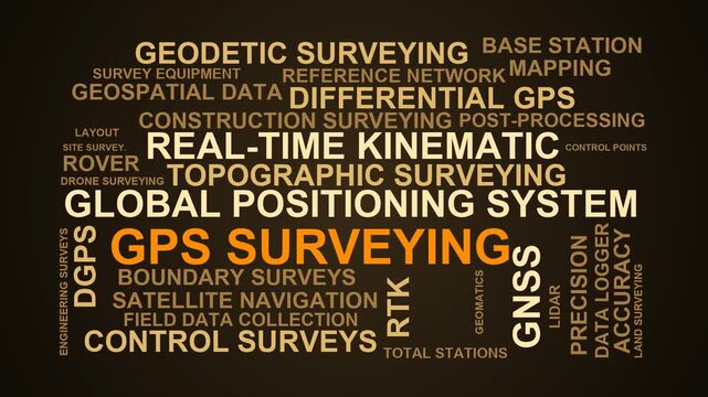 Gps Surveying Word Cloud