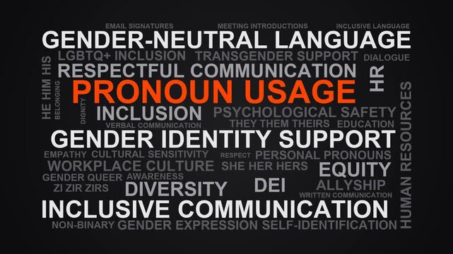 Pronoun Usage Word Cloud